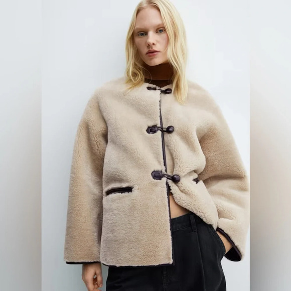 MANGO Faux Fur Coat - Picture 1 of 13